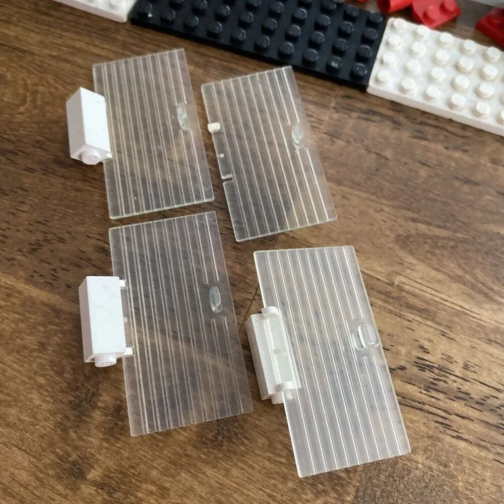 Vintage Lego Lot Flat Helicopter Door Wedge Brick Curve Sign Mixed 90+ Pieces